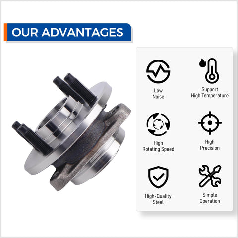 2 Pack Front Wheel Hub Bearing Assembly 513205 For 2005 To 2010 Chevy Cobalt, diagram showcasing features