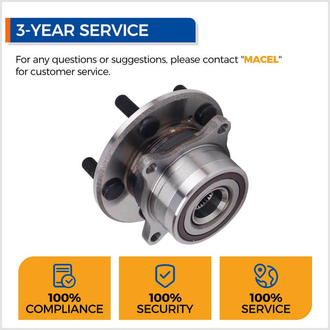 Front Wheel Hub Bearing Assembly 513267 Fits Honda Pilot 2009 2013, Acura MDX 2007 2013, Acura ZDX 2010 2013 With Five Lug Pattern OE Quality Replacement Part shown on a service card.