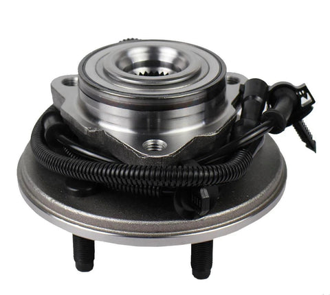 515050 Front Wheel Hub and Bearing Assembly for Ford Explorer Mercury Mountaineer Lincoln Aviator, front view, 5 lug with ABS.