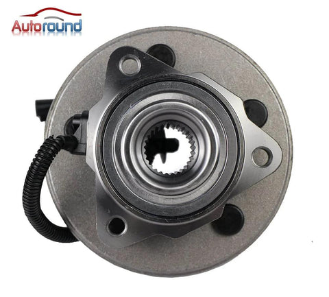 Top view of 515050 Front Wheel Hub and Bearing Assembly for Ford Explorer Mercury Mountaineer and Lincoln Aviator, 5 Lug with ABS