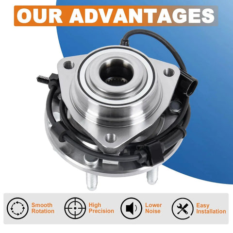 Front Wheel Hub Bearing Assembly With ABS Sensor For 2002 2009 Chevy Trailblazer 2003 2006 SSR 2002 2009 GMC Envoy
