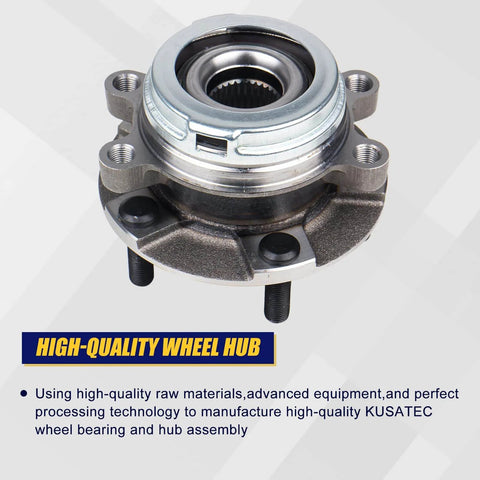 513296 Front Wheel Hub and Bearing Assembly 2 Pack for Nissan Altima Maxima Murano Pathfinder and Infiniti JX35 QX60, close-up view