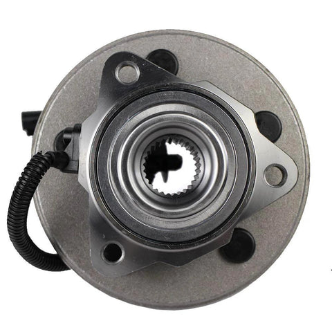 Top view of 515050 Front Wheel Hub and Bearing Assembly for Ford Explorer Mercury Mountaineer and Lincoln Aviator, 5 Lug with ABS