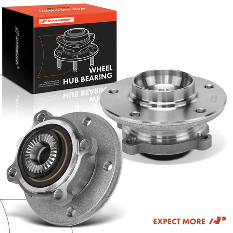 Two Front Wheel Bearing And Hub Assemblies For BMW X1 E84 AWD 2012 2013 2014 2015 Direct Fit Replacement Heavy Duty Ball Bearings