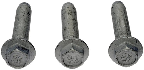 Front Wheel Hub Bolt 3-Pack provides direct replacement fasteners to securely mount the hub to the knuckle on select Chrysler and Dodge models, delivering quick installation, improved stability, and lasting hub integrity, shown in durable steel construction.