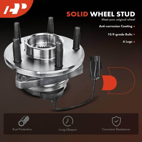 Front Wheel Bearing And Hub Assembly Set With ABS And Five Lug Direct Fit For Chevrolet Malibu 2004 2012 HHR SS 2008 2010
