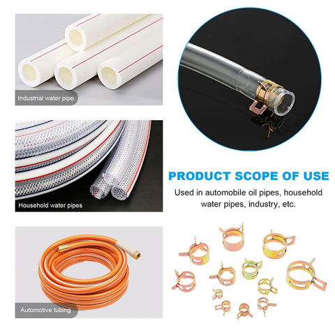 260 Piece 6 To 25mm Fuel Line Hose Spring Clip Clamps Set In 12 Sizes Durable 65Mn Spring Steel Vacuum Hose for automotive use