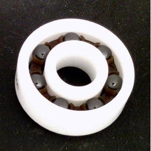 Full Ceramic 608 Skateboard Bearing: Si3N4 Balls, Nylon Cage 8x22x7 - VXB Ball Bearings