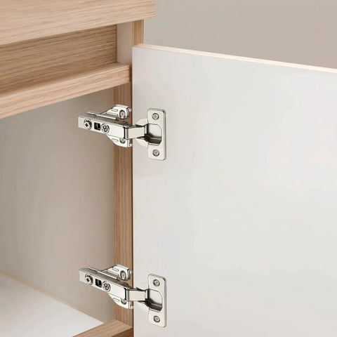 Full Overlay Cabinet Door Hinges With Soft Close Damper 105 Degree Adjustable Concealed Hinges For Face Frame Kitchen Cabinets installed