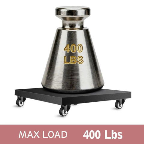 1.5 Inch Furniture Caster Wheels Set Of 4 With Swivel Plate, 400 Lb Load Capacity, Black PU Roller Castors Demonstrating Max Load
