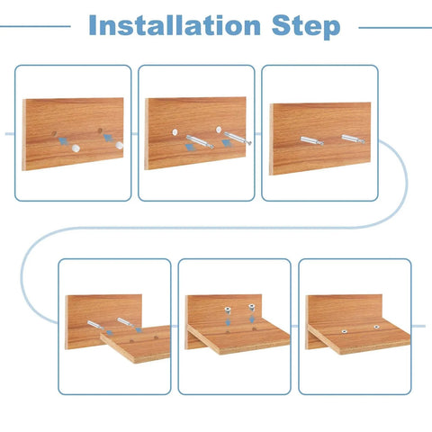 Installation steps for 20 Pcs M6 x 10mm Furniture Connecting Fittings For Cabinets Drawers And Wardrobes Metal Dowel Screws Bolts Silver