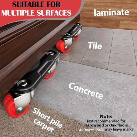 ✝️ Furniture Mover Ultra with 8 Wheels moving dolly on laminate, tile, concrete, carpet surfaces