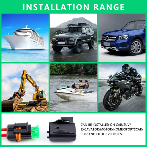 Installation use range of Waterproof Inline Fuse Holder 12V With Cover 6 Pack for automotive, marine, and outdoor vehicles.