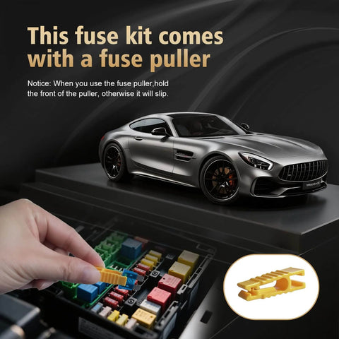 Car Fuses Assortment Kit With 1200 Pcs Of Fuses, 520 Standard And 680 Mini Fuses Plus 1 Puller, fuse puller demonstrated