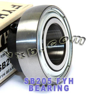 FYH Bearing 25mm Bore SB205 Axle Insert Ball Mounted Bearings - VXB Ball Bearings