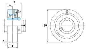 FYH Bearing UCC210 50mm Cartridge Mounted Bearings - VXB Ball Bearings