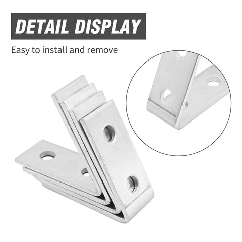 Inside Angle Bracket Brace For Half Inch Bolts Four Pack Fits Three Point Six Inch Strut Channel Galvanized Carbon Steel