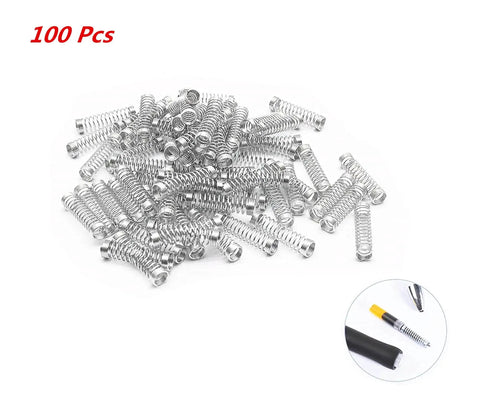 Galvanized Ballpoint Pen Spring Set For Smooth Writing And Quick Pen Fix, 0.016 Inch Wire Diameter, 0.18 Inch Outer Diameter, 100-Piece Pack