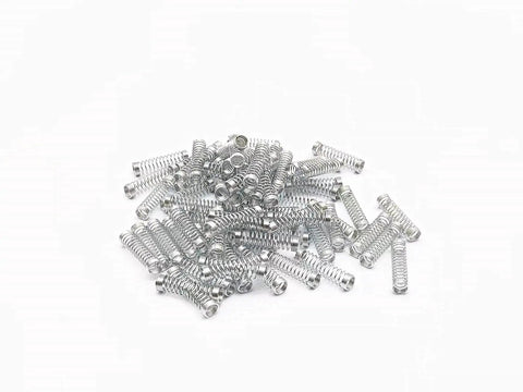 Galvanized Ballpoint Pen Spring Set For Smooth Writing And Quick Pen Fix, 0.016 Inch Wire Diameter, Outer Diameter 0.18 Inch, 100-Piece Pack