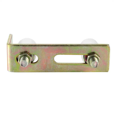 Slide Gate Guide Roller With L Post Bracket And Dual Nylon Rollers For Sliding Gates, Galvanized Steel, 1.18 Inch Wheel