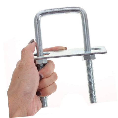 Durable galvanized steel U bolt set with square bends and washers delivers secure, corrosion-resistant fastening for boat trailers