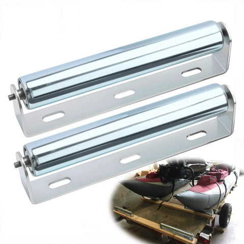 1.5'' Diameter Conveyor Rollers with Stands, 10'' Galvanized Steel Long Roller for Kayak Trailer, Conveyor Rollers Heavy Duty