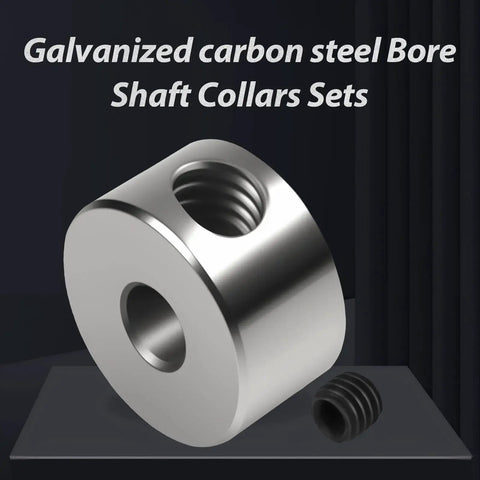 Set of Twelve Nickel Plated Shaft Collars with Hex Keys delivers secure clamping, precise shaft alignment, shown with bore and screw