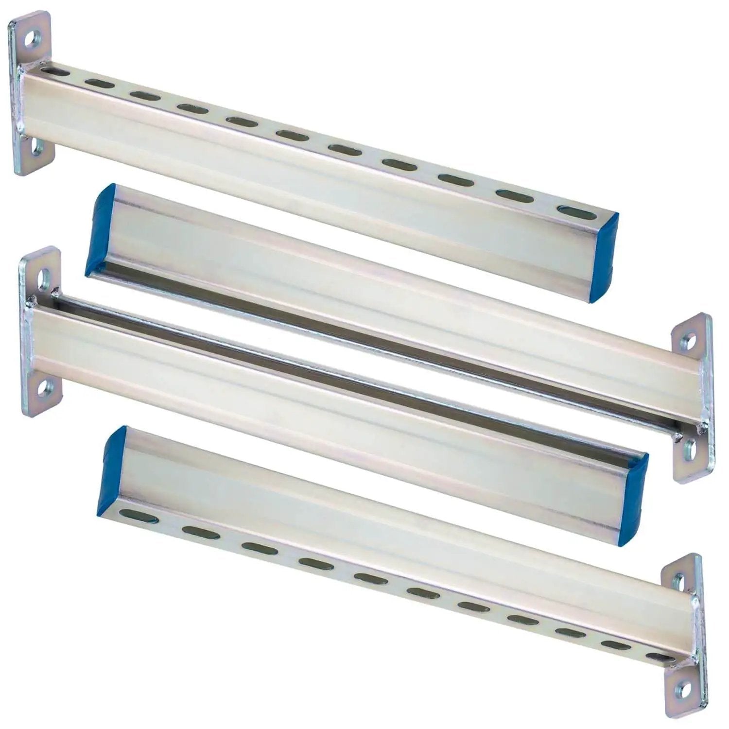Heavy duty steel shelf brackets hold up to 110 lbs per...