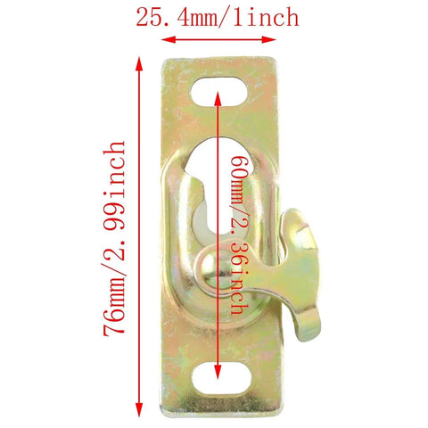 2PCS Sliding Door Hangers With Screws Pocket Door Hardware Kit featuring galvanized steel plate with measurements