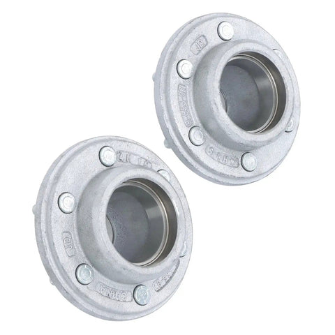Galvanized Trailer Hub Kit 6 On 5.5 Inch Bolt Pattern For 5200 6000 Lb Spindle With Two Sets Of Five Piece Bearing Kits A Real Workhorse Wheel Hub Assembly For Utility Trailers Snowmobile And Boat Trailers
