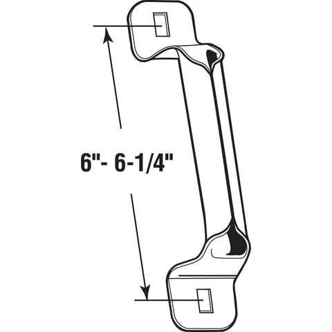 Diagram of Garage Door Bottom Lift Handle 6 Inch Steel Zinc Plated Finish 2 Pack Replacement For Lift Handles Vertical Or Horizontal Use