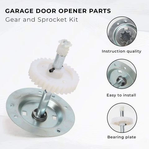 Garage Door Opener Gear And Sprocket Kit Direct Replacement For Worn Or Stripped Gears In Chain Drive Openers Replaces 41A43157D 41C4220A