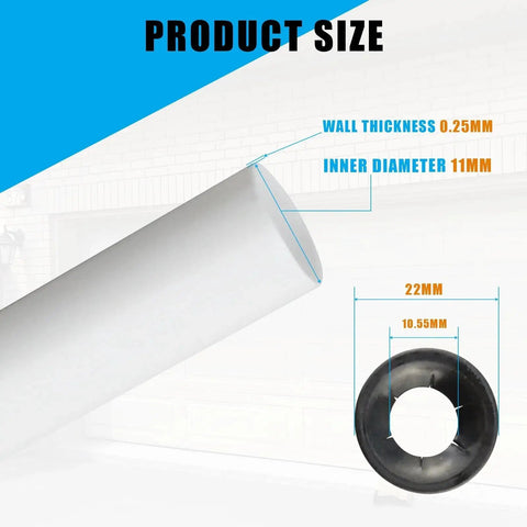 Garage Door Hinge Quiet Roller Sleeves Kit 22 Pcs With Shaft Gaskets And Bearings For Noise Reduction, product size details