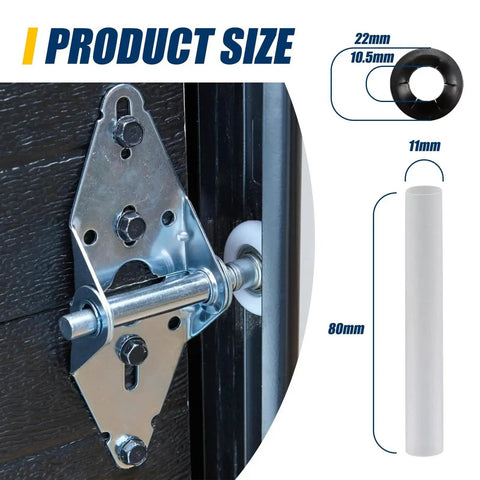 22 Piece Quiet Roller Sleeve Kit For Garage Door Hinges With Nuts And Gaskets, 80mm Sleeve Length And 11mm Inner Diameter, product dimensions