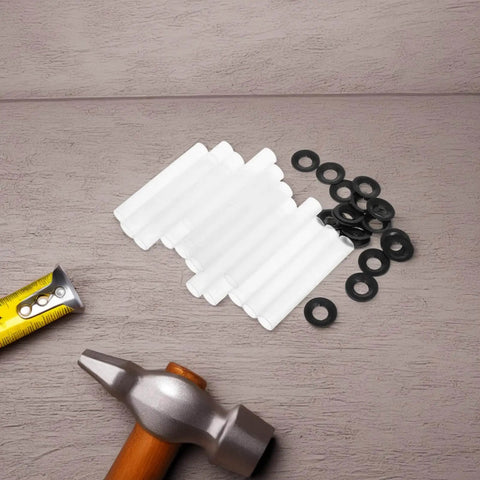 Garage Door Hinge Roller Sleeves Kit With 20 Silent Plastic Rollers And Clips for noise reduction, tools included