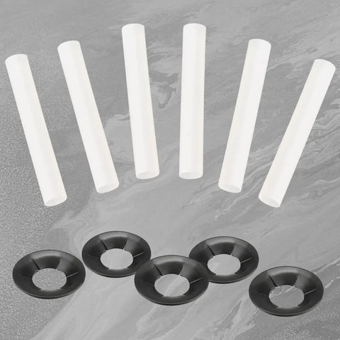 Garage Door Roller Sleeves Set 11mm Inner Diameter 80mm Length Quiet Operation With Roller Shaft Nuts 10.5mm Inner Diameter 22mm Outer Diameter
