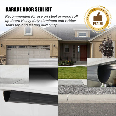 Replacement Wayne Dalton garage door bottom weather seal; rubber weather stripping for 16 ft wide doors.