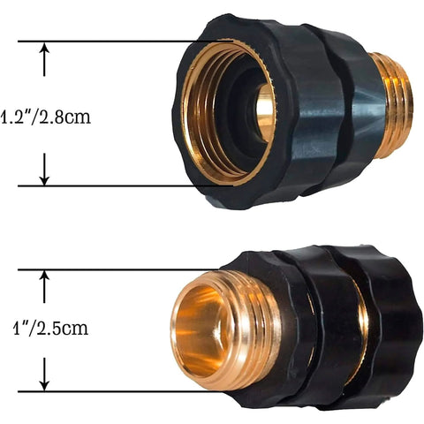 12 Piece 3/4 Inch Garden Hose Quick Connectors Set Aluminum Male And Female Quick Release Fittings With Rubber Washers