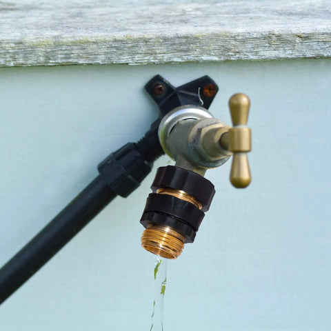 12 Piece 3/4 Inch Garden Hose Quick Connectors Set Aluminum Male And Female Quick Release Fittings With Rubber Washers in use