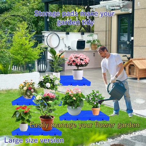 6 Pack Diamond Shaped Plastic Pallets 23.6 by 15.7 by 2 Inches Each used in garden for plant display and organization