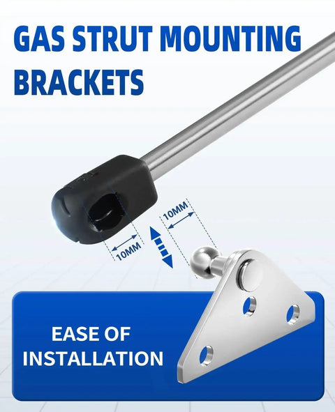 Universal Ball Stud Mounting Brackets For Gas Struts And Shocks 10Mm Holes with ease of installation text