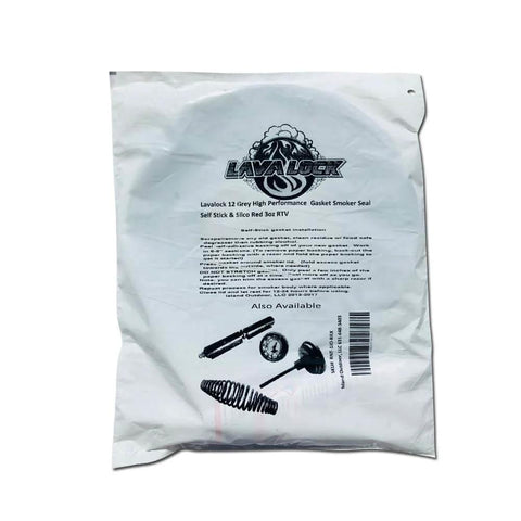 Package of Self Stick Gasket Roll Half Inch By One Eighth Inch Grey For Grills And Smokers, Fifteen Foot Kit With Adhesive Tube, Nomex High Temp Blend And RTV Sealant