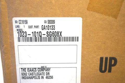 Shipping label for Gast 1023-101Q-SG608X Replacement Rotary Vane Septic Air Pump package.