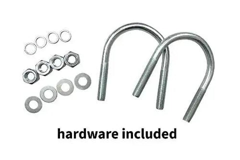 Heavy Duty Flat Free Spring Gate Caster With Universal Mount Eight Inch Wheel hardware including bolts and washers