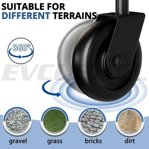 Spring Loaded Gate Caster Wheel With Bearing For Outdoor Gates And Fences Heavy Duty 360 Degree Swivel Gate Wheel Suitable For Various Terrains