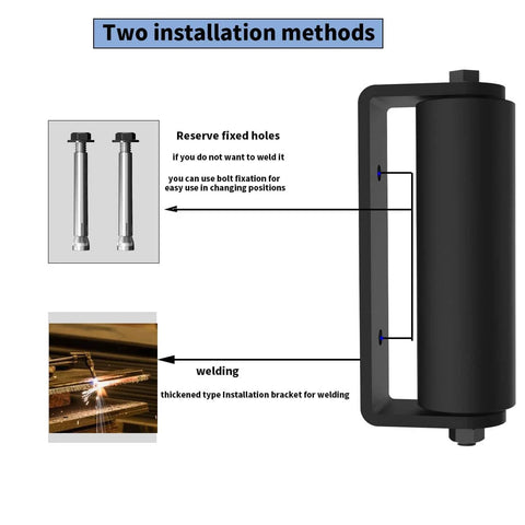 Installation guide for ✝️ [Heavy Duty] 2 Pack Slide Gate Guide Roller，6" Hard Nylon Sliding Rolling Gates Guider with C Post Welded Bracket