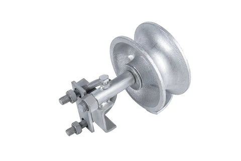 Sliding Gate Rollers For Chain Link Fences Fit One And Seven Eighths Inch Or One And Five Eighths Inch Gate Frames With Rear Pipe Track Wheels Pack Of One Includes A Single U Bolt Durable Heavy Duty Steel Construction For Outdoor Use metal gate roller and U bolt