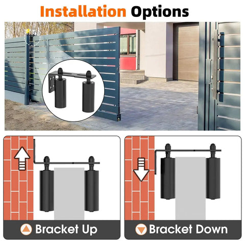 Sliding Gate Roller Guide Kit With Heavy Duty 6 Inch Adjustable Nylon Wheels And Rust Proof L Bracket for installation options