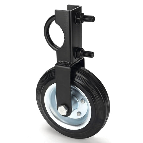 Heavy Duty 6 Inch Farm Gate Wheel Black Solid Rubber Wheel With Steel Core For Outdoor Gates Load Bearing High Durability Corrosion Resistant Powder Coated Finish And Hot Dip Galvanized Components 1 Pack