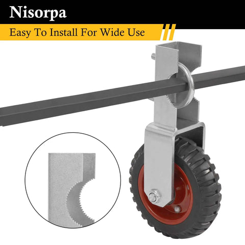 Gate Wheel Set 6 Inch Gate Wheel Set For Farm Gates, 2 Pack Gate Supp...